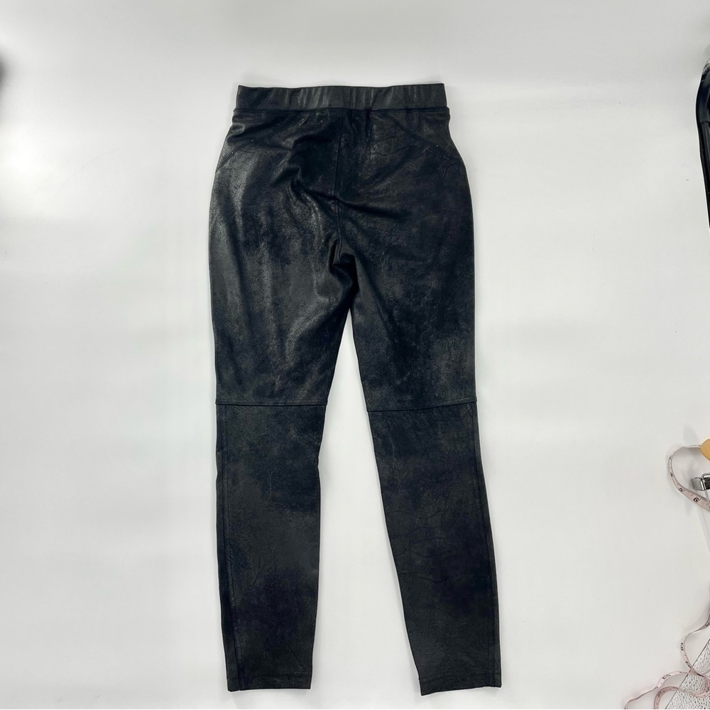 Free People‎ Carbon Vegan Suede Faux Leather Skinny Black Pants - Picture 8 of 10